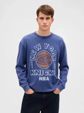 Camiseta corta con estampado de los New York Knicks de la NBA