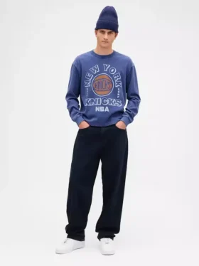 Camiseta corta con estampado de los New York Knicks de la NBA