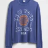 Camiseta corta con estampado de los New York Knicks de la NBA