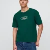 Camiseta corta de algodón grueso con estampado de Ford