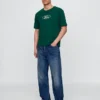 Camiseta corta de algodón grueso con estampado de Ford