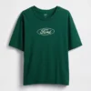 Camiseta corta de algodón grueso con estampado de Ford