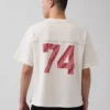Camiseta corta de jersey grueso con logotipo de Ouigap