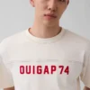 Camiseta corta de jersey grueso con logotipo de Ouigap