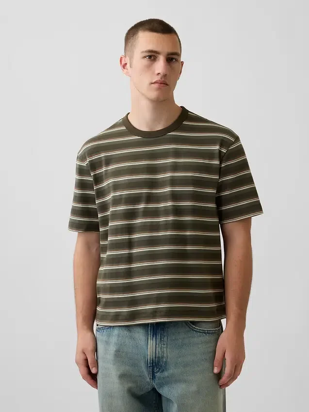 Camiseta corta de peso grueso para adultos