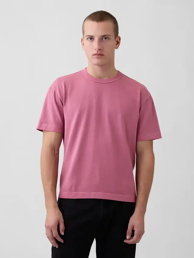 Camiseta corta de peso grueso para adultos