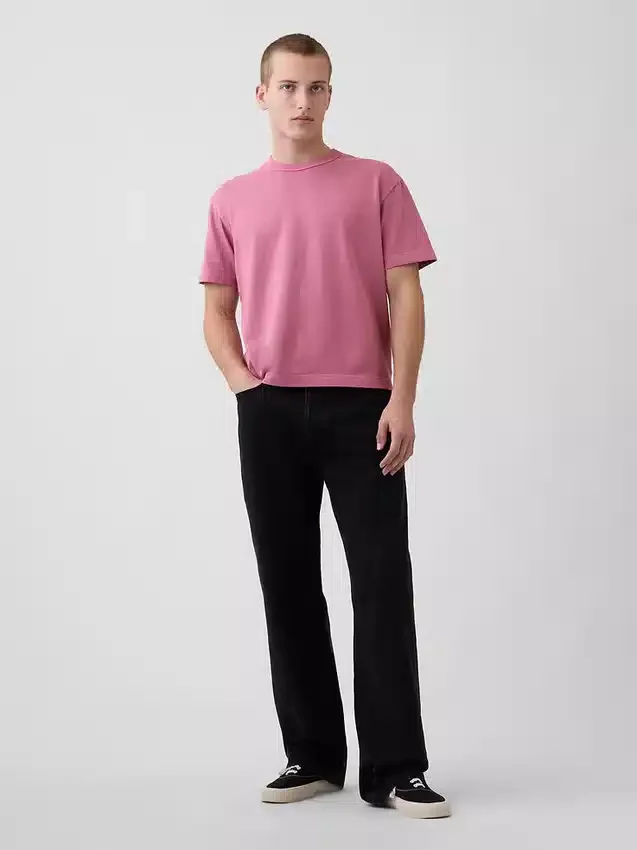 Camiseta corta de peso grueso para adultos
