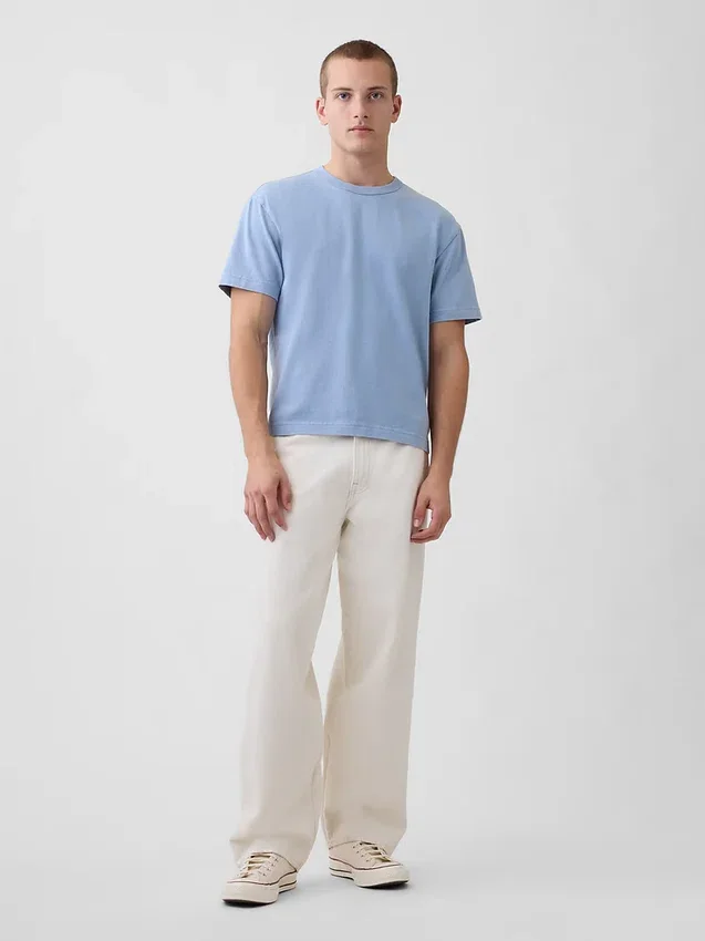 Camiseta corta de peso grueso para adultos
