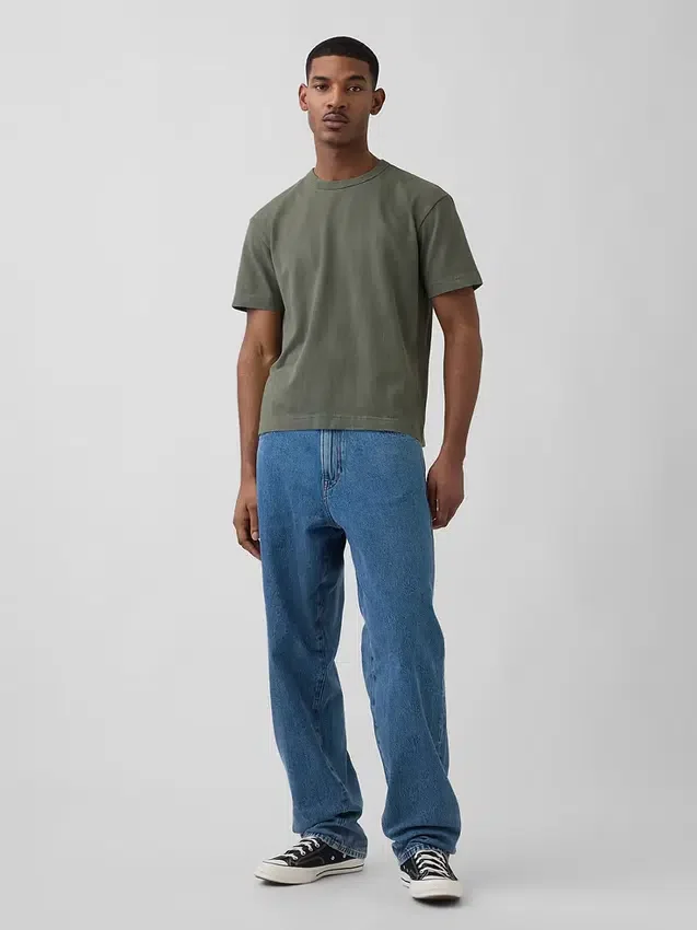 Camiseta corta de peso grueso para adultos