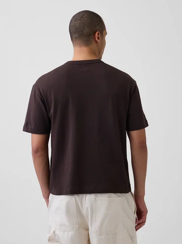 Camiseta corta de peso grueso para adultos