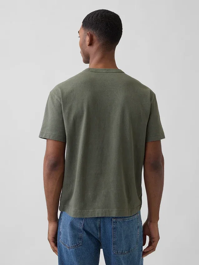 Camiseta corta de peso grueso para adultos