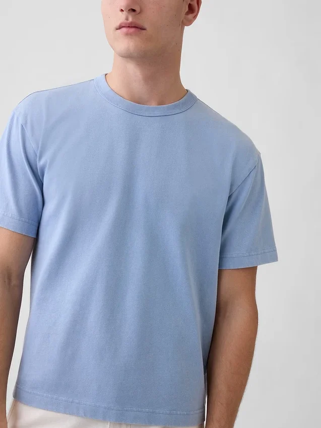 Camiseta corta de peso grueso para adultos