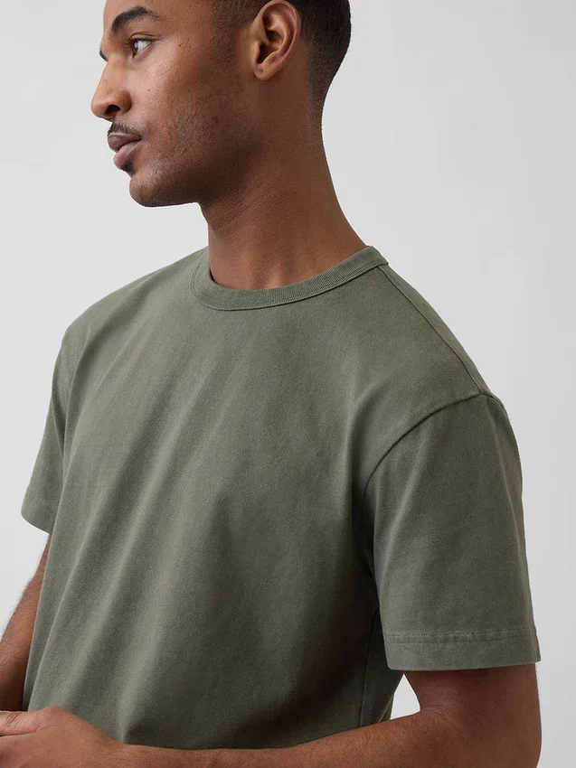 Camiseta corta de peso grueso para adultos