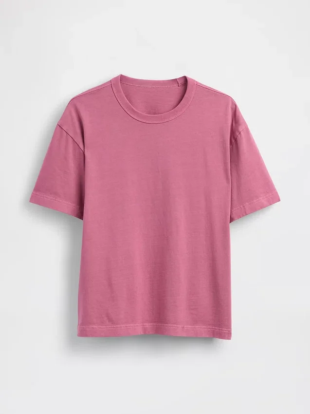 Camiseta corta de peso grueso para adultos