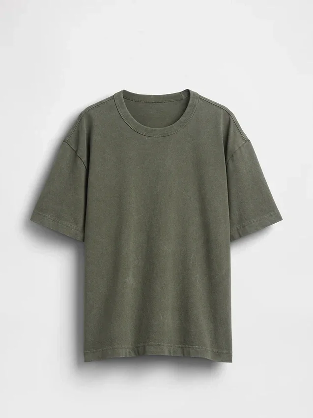 Camiseta corta de peso grueso para adultos