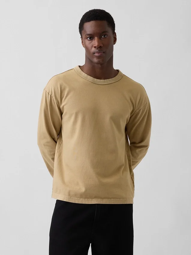 Camiseta corta de tejido grueso
