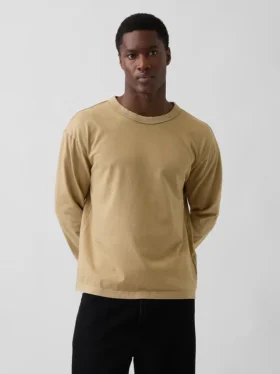 Camiseta corta de tejido grueso