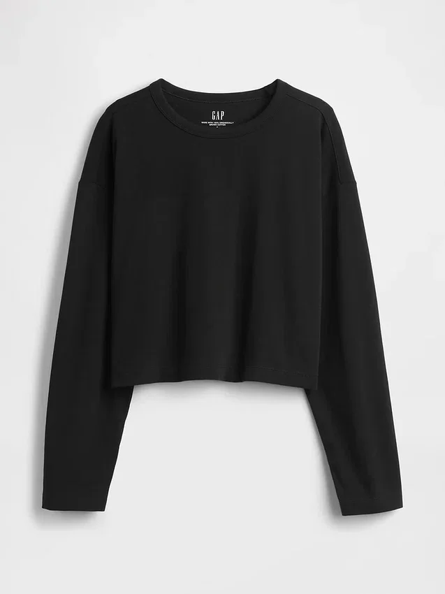 Camiseta corta de tejido grueso