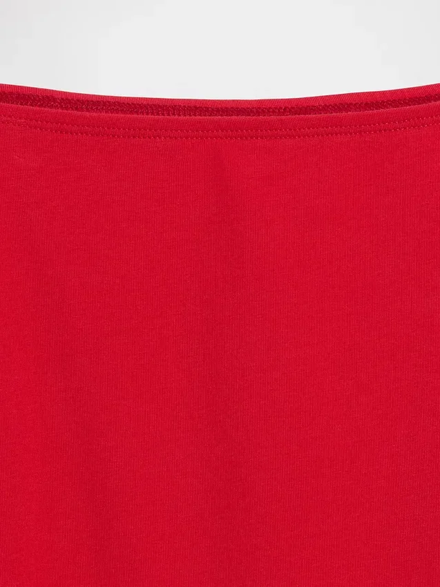 Camiseta corta de tirantes con cuello a la espalda de jersey de punto tupido