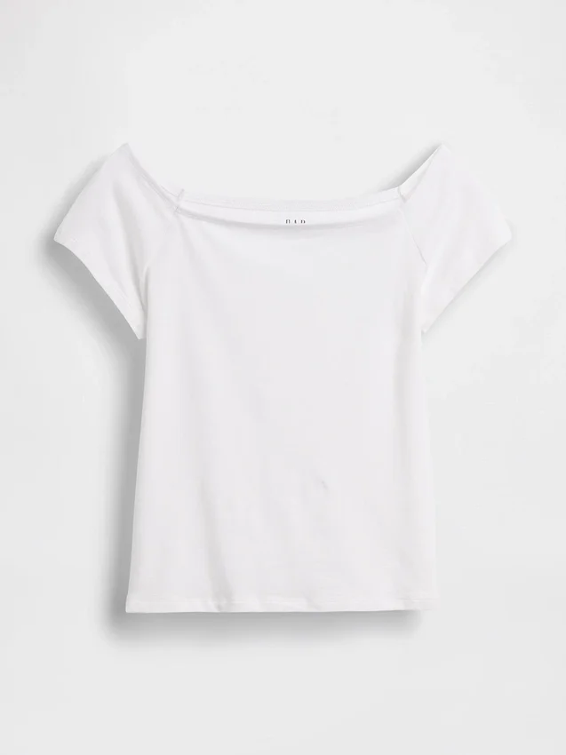 Camiseta corta de tirantes con cuello a la espalda de jersey de punto tupido