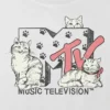 Camiseta corta holgada con estampado de MTV Cats para niños