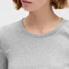Camiseta corta moderna de canalé compacto