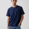 Camiseta de adulto de tejido grueso con corte holgado y logotipo