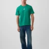 Camiseta de adulto de tejido grueso con corte holgado y logotipo