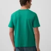 Camiseta de adulto de tejido grueso con corte holgado y logotipo
