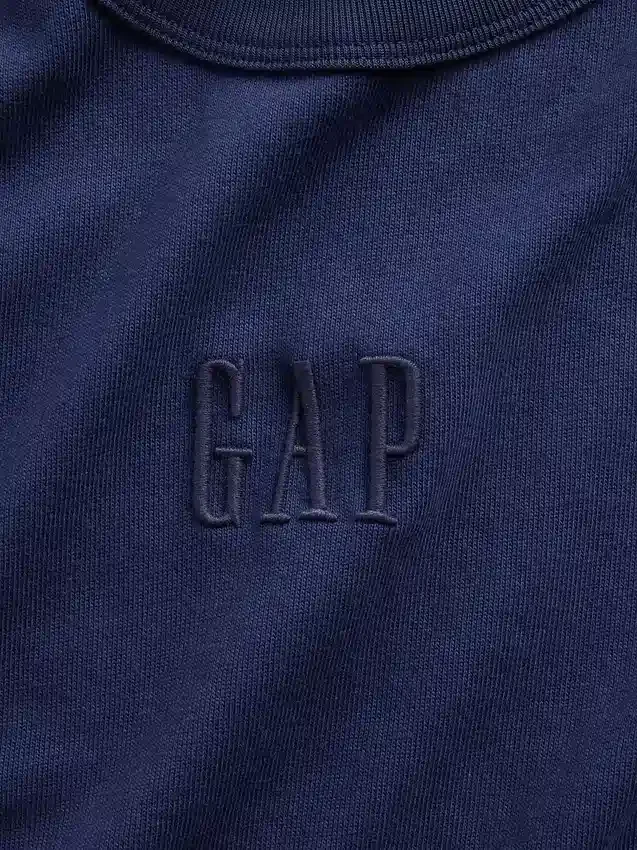 Camiseta de adulto de tejido grueso con corte holgado y logotipo