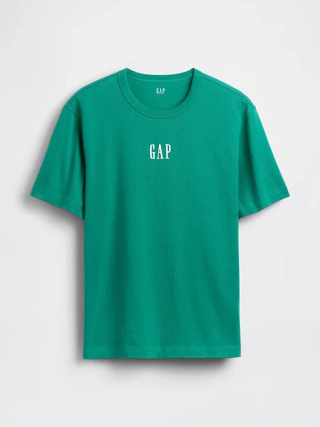 Camiseta de adulto de tejido grueso con corte holgado y logotipo
