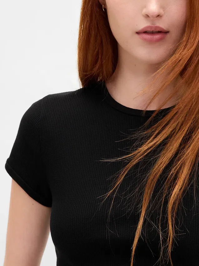 Camiseta de bebé con tejido de pan de miel