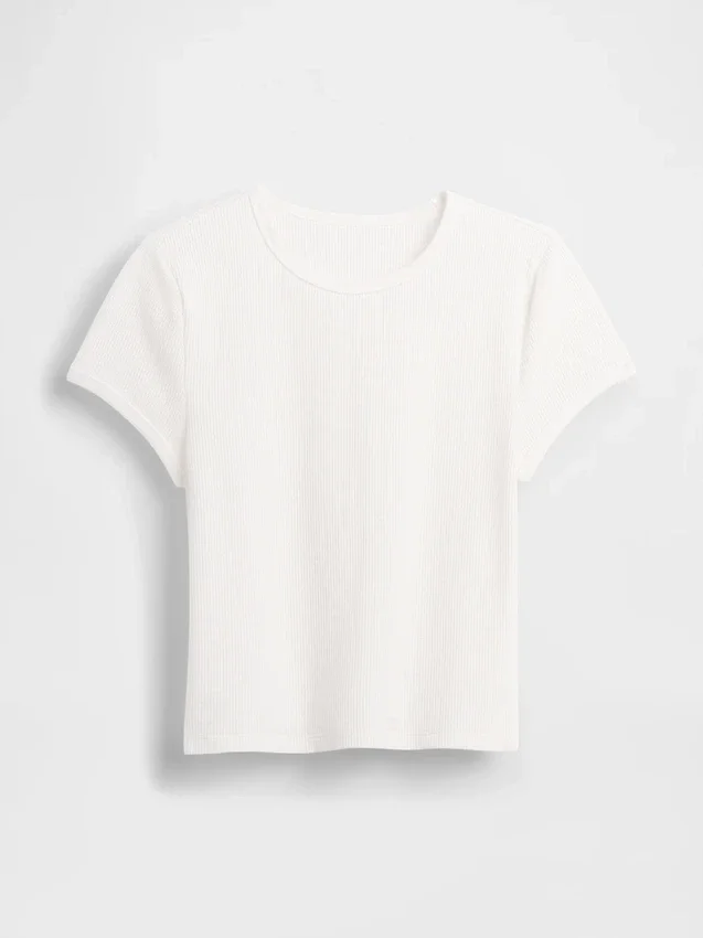 Camiseta de bebé con tejido de pan de miel
