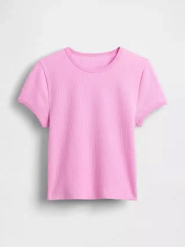 Camiseta de bebé con tejido de pan de miel