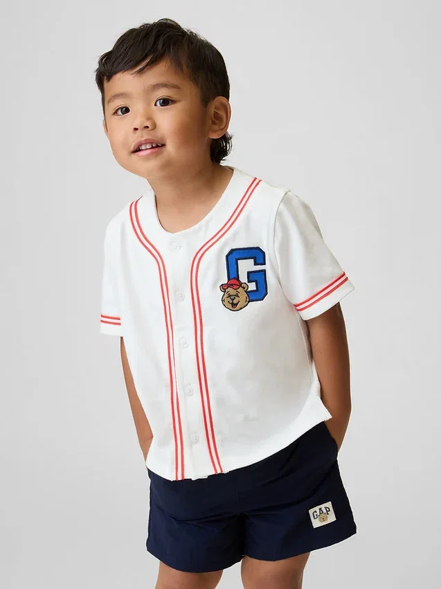 Camiseta de béisbol con el logotipo del oso Brannan para bebés y niños