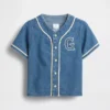 Camiseta de béisbol de denim con logotipo «Varsity» para Bebé y Niño