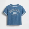 Camiseta de béisbol de denim con logotipo «Varsity» para Bebé y Niño