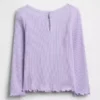 Camiseta de canalé con estampado bordado para bebés y niños