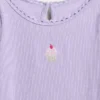 Camiseta de canalé con estampado bordado para bebés y niños