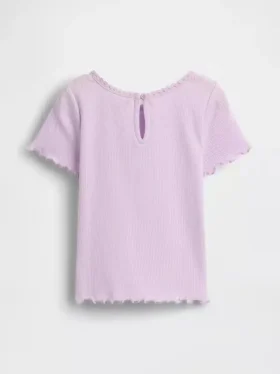 Camiseta de canalé con helado bordado para bebés y niños pequeños