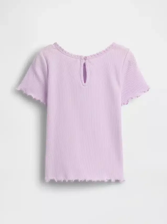 Camiseta de canalé con helado bordado para bebés y niños pequeños