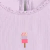 Camiseta de canalé con helado bordado para bebés y niños pequeños