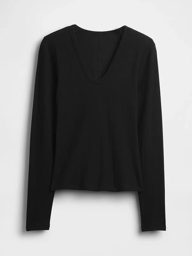 Camiseta de canalé moderna