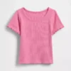 Camiseta de canalé para bebés y niños pequeños, combinable