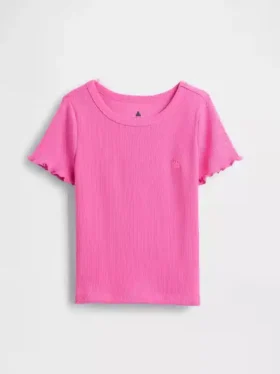 Camiseta de canalé para bebés y niños pequeños, combinable