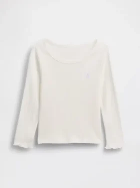 Camiseta de canalé para bebés y niños pequeños, combinable