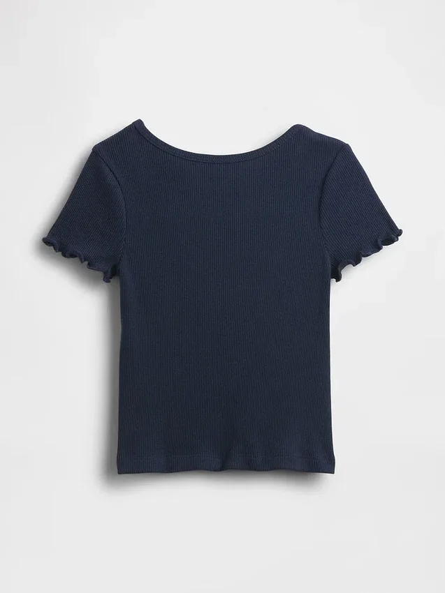 Camiseta de canalé para bebés y niños pequeños, combinable