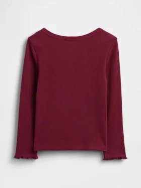 Camiseta de canalé para bebés y niños pequeños, combinable