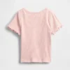 Camiseta de canalé para bebés y niños pequeños, combinable