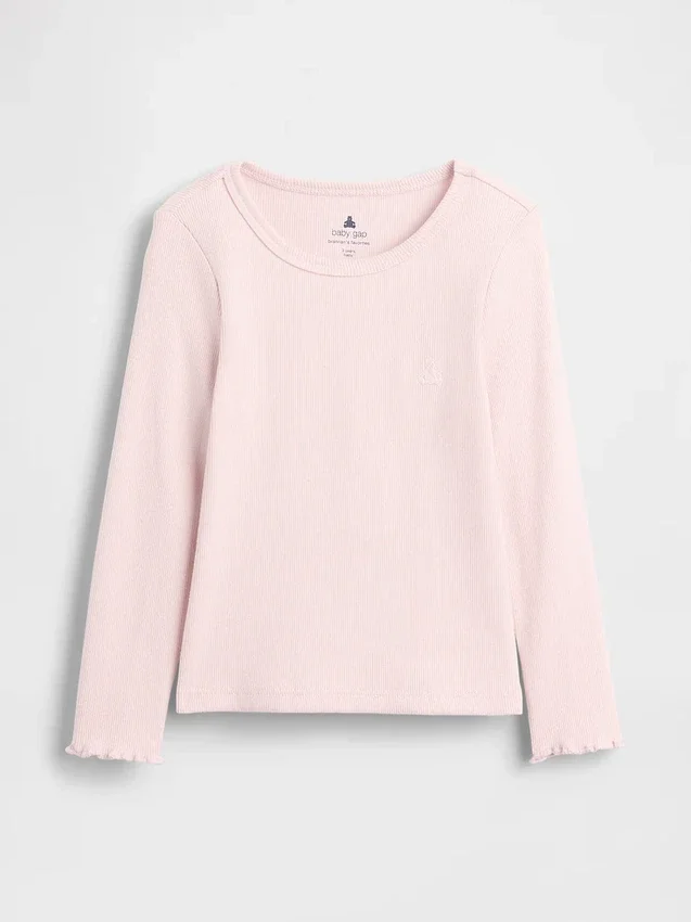 Camiseta de canalé para bebés y niños pequeños, combinable